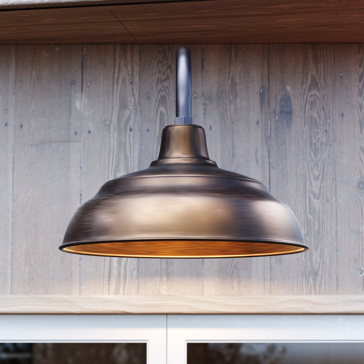 17'' Natural Copper Metal R Series Warehouse Shade