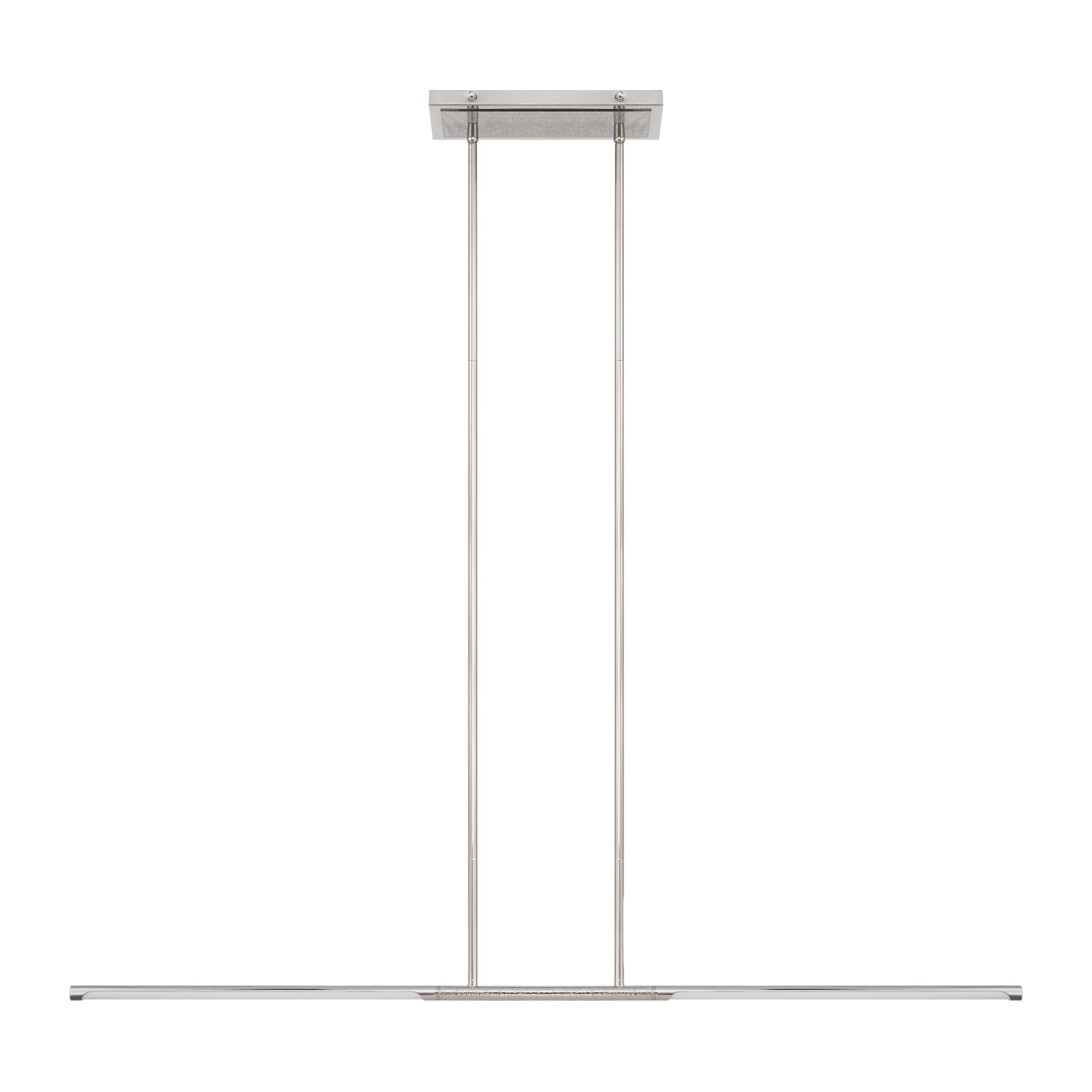 Overture 48-inch 2-light Polished Nickel 5CCT LED Linear Chandelier