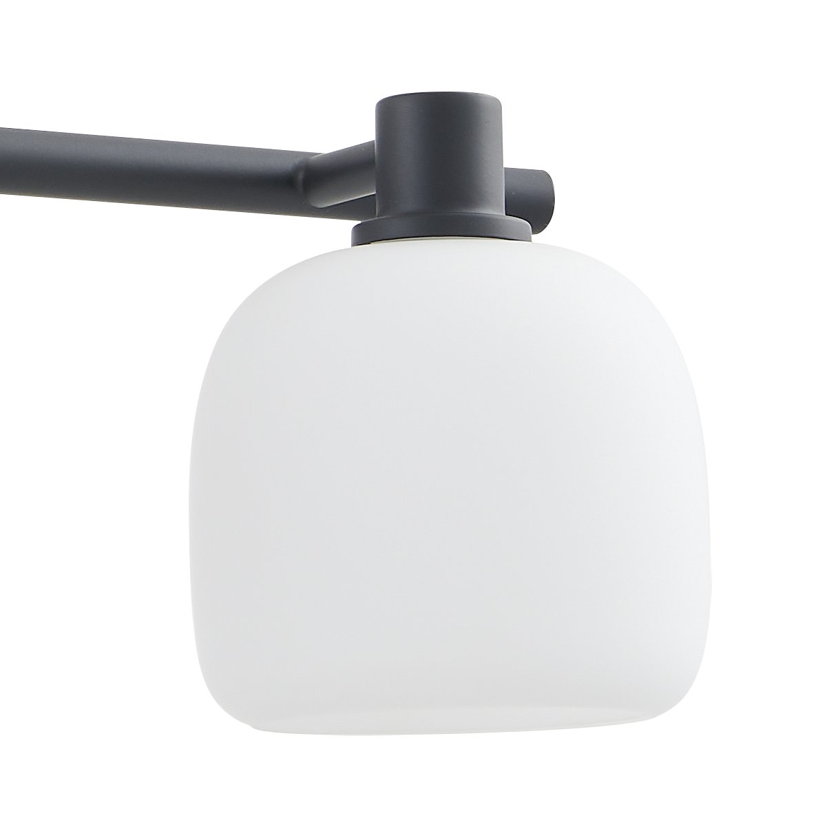 Valentina 24-inch 3-light Matte Black Vanity Light with Etched Opal Glass Shades