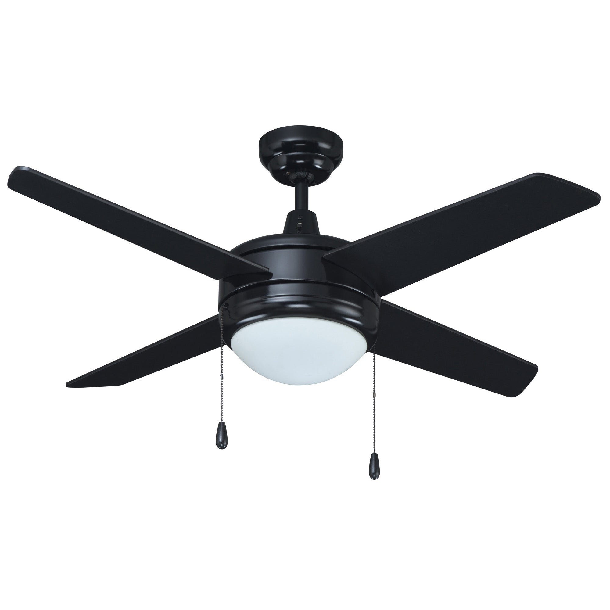 44 Inch Europa II AC Black Indoor Ceiling Fan 4-Blade Reversible