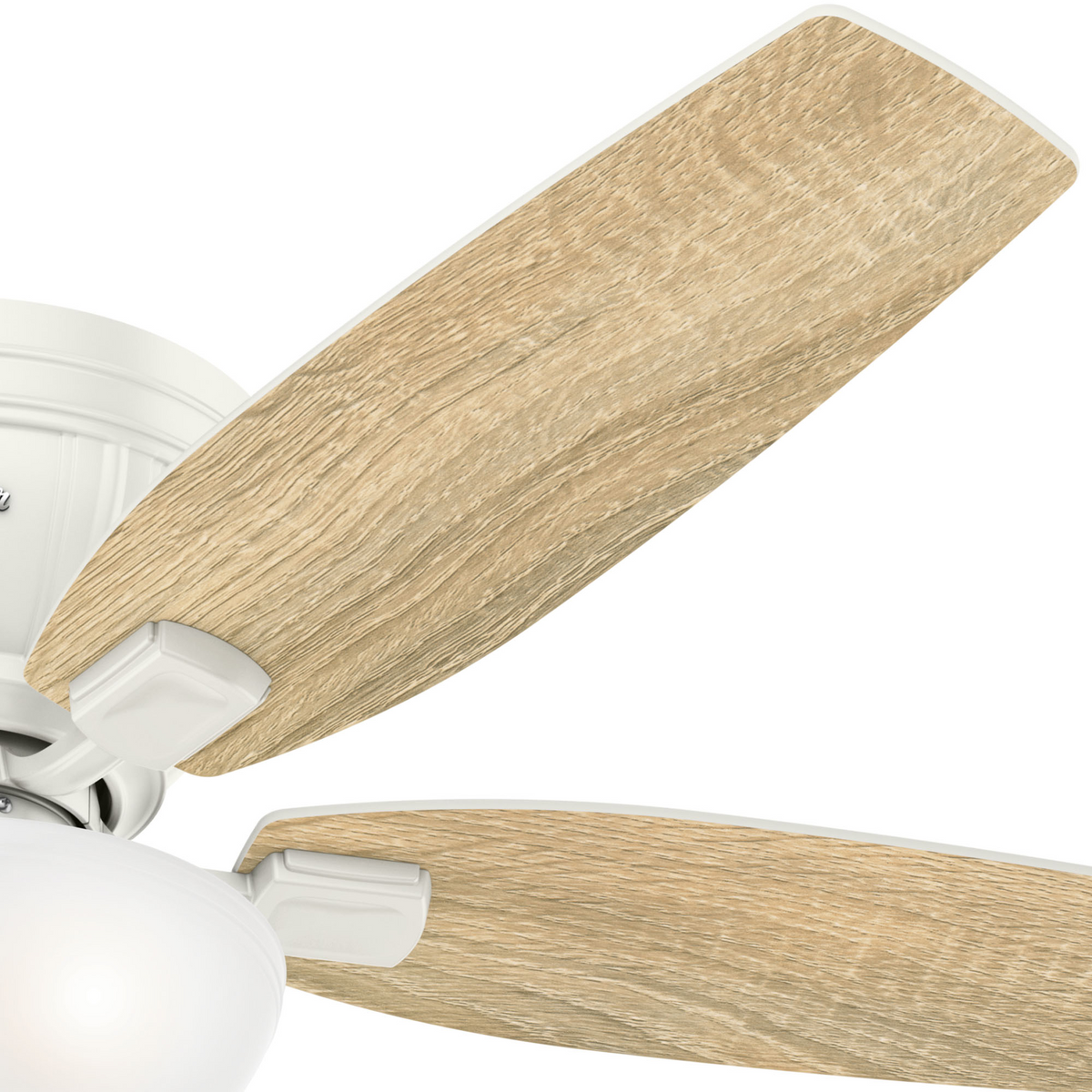 52 inch Kenbridge Fresh White Low Profile Ceiling Fan with LED Light Kit and Pull Chain