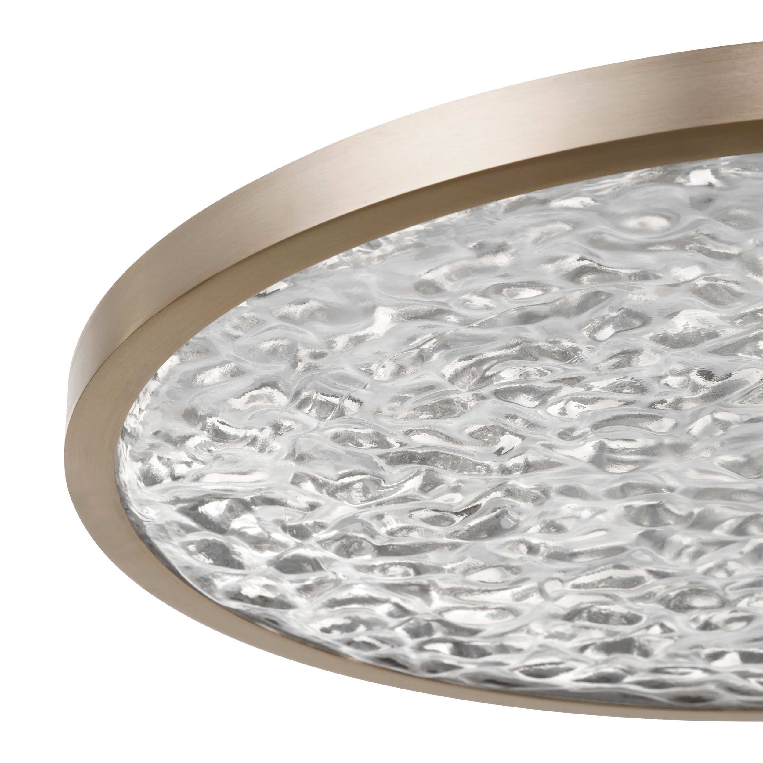 Courtney 24-inch Champagne Gold 5CCT LED Convertible Pendant with Clear Water Glass