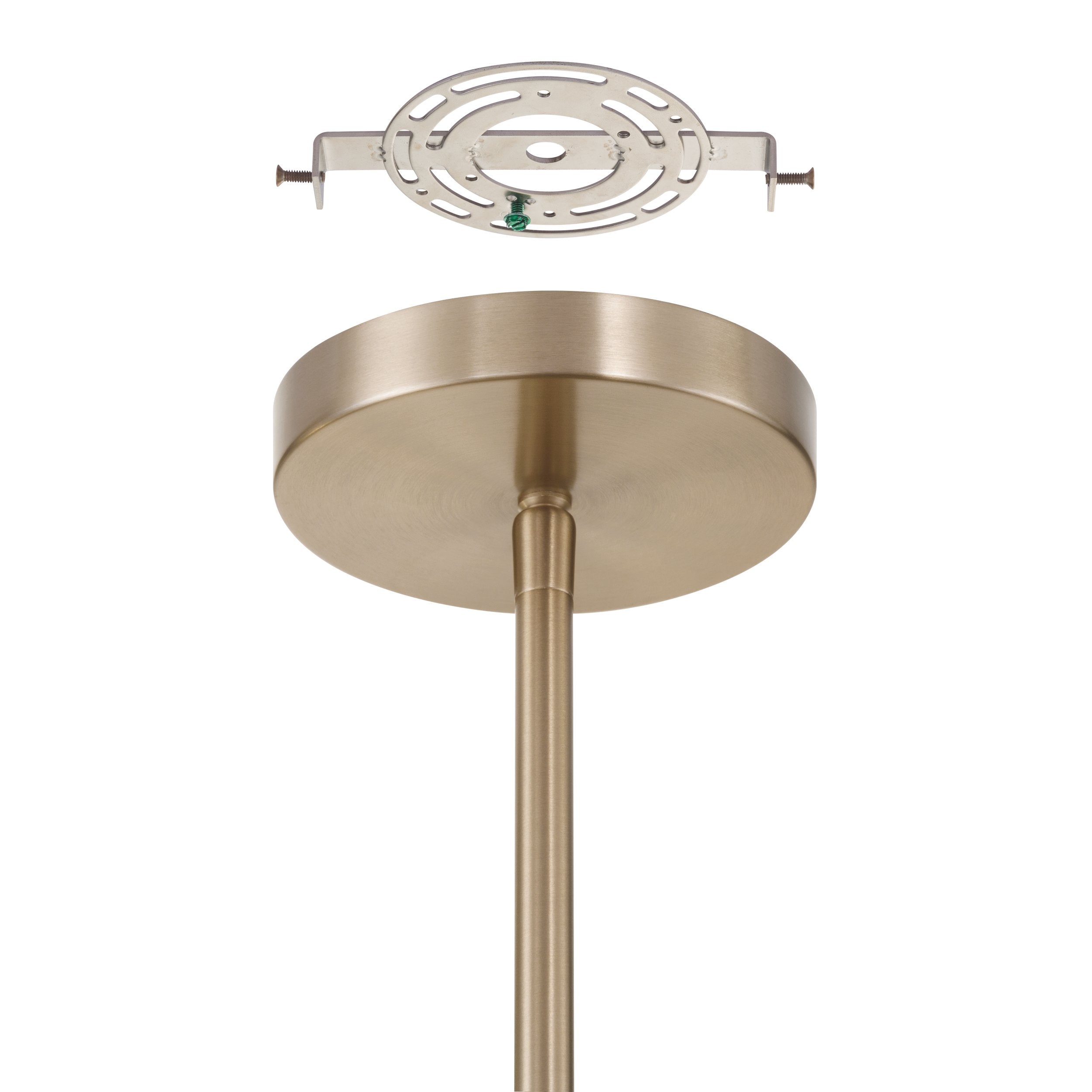 Courtney 24-inch Champagne Gold 5CCT LED Convertible Pendant with Clear Water Glass