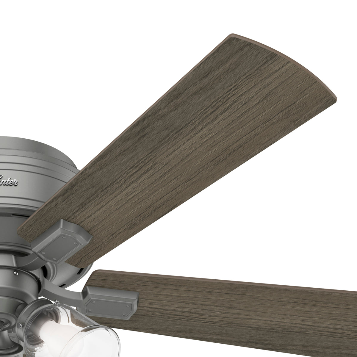 52 inch Crestfield Matte Silver Low Profile Ceiling Fan with LED Light Kit and Pull Chain