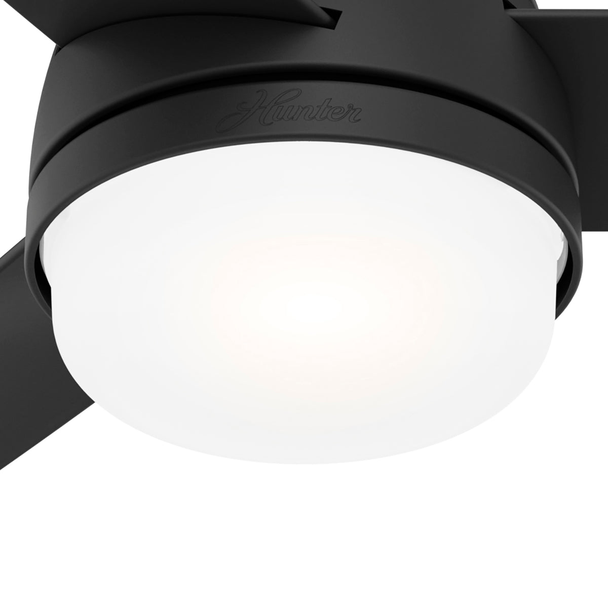 48 inch Midtown Matte Black Ceiling Fan with LED Light Kit and Handheld Remote