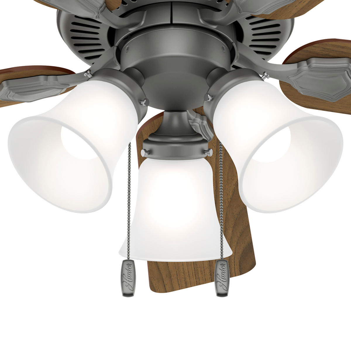 44 inch Swanson Matte Silver Ceiling Fan with LED Light Kit