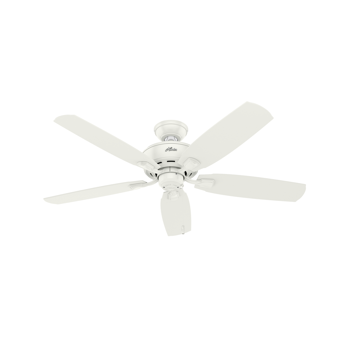 52 inch Amberlin Fresh White Ceiling Fan with LED Light Kit and Pull Chain
