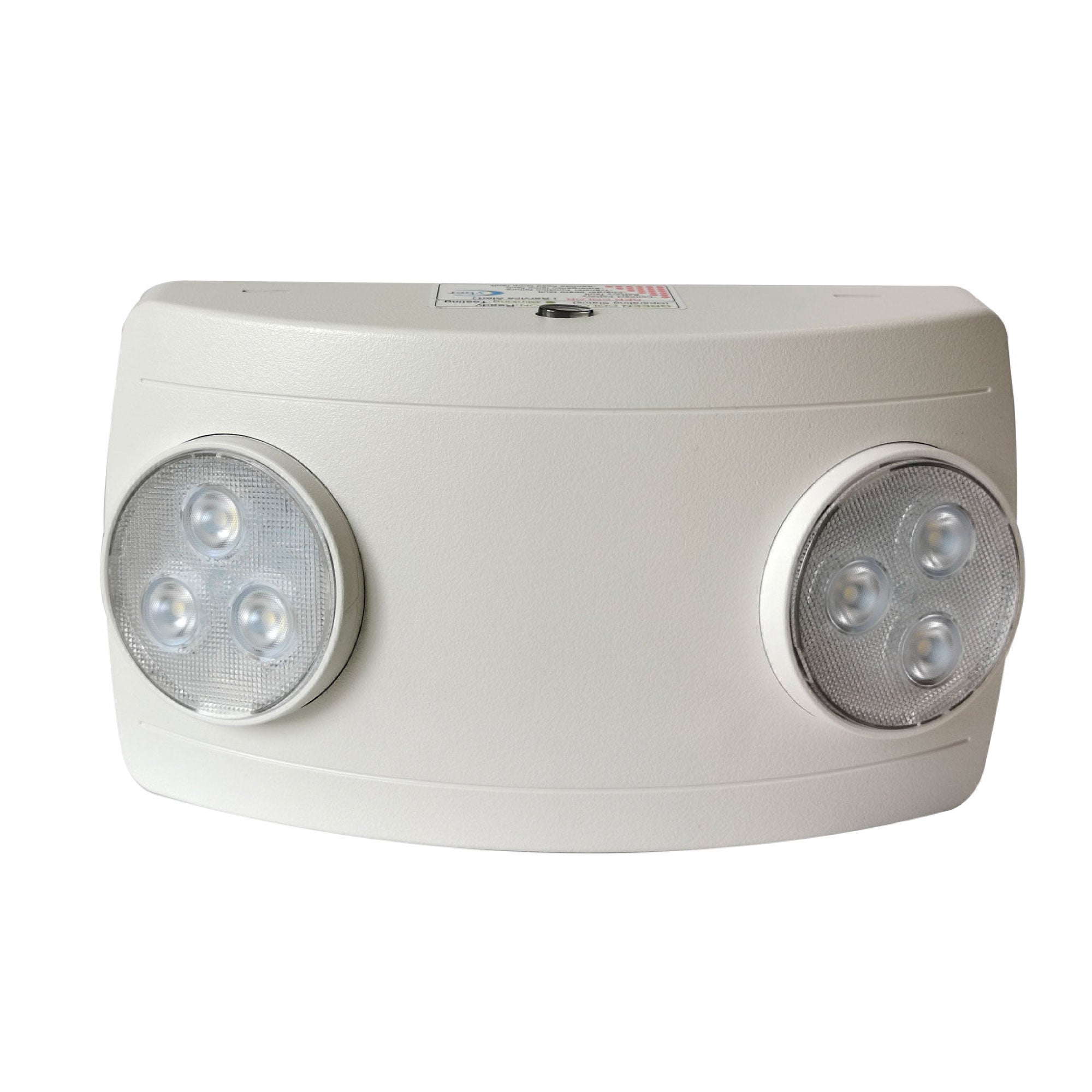8.5-inch White Outdoor Emergency Light with Selectable White Light, Transparent Shade and 4W Output