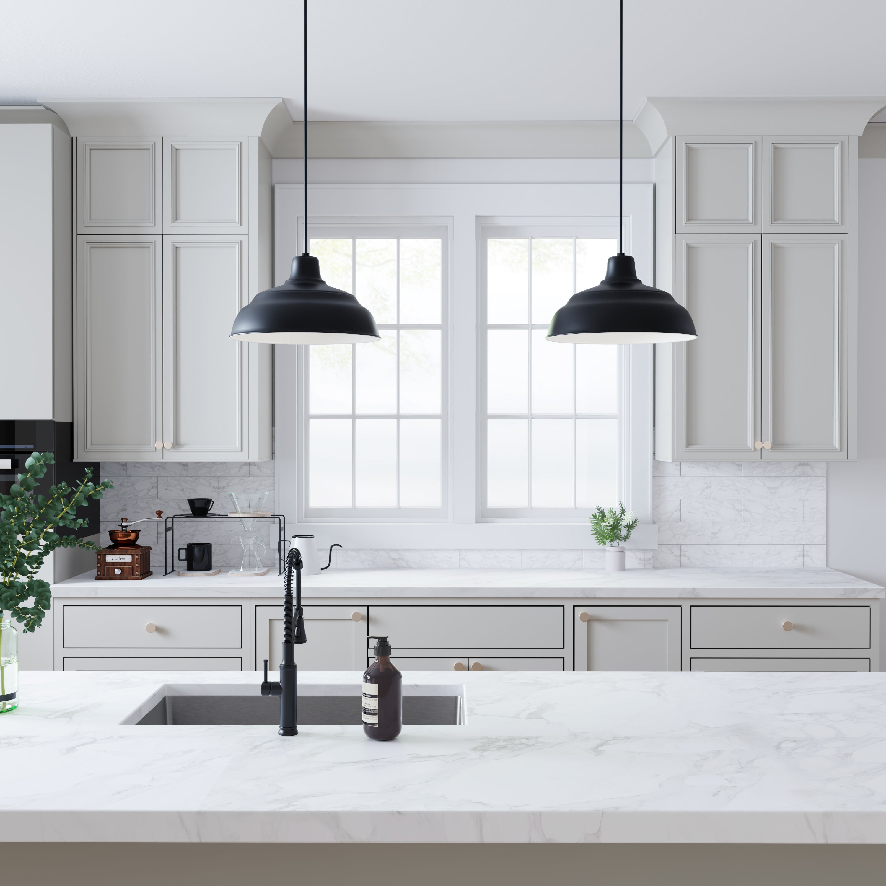 7.25'' R Series Satin Black 1 Light Pendant