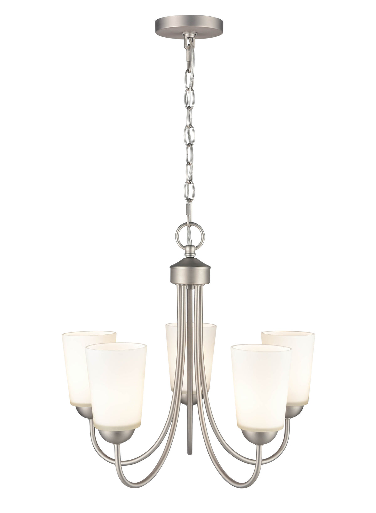17'' Ivey Lake Satin Nickel 5 Light Chandelier