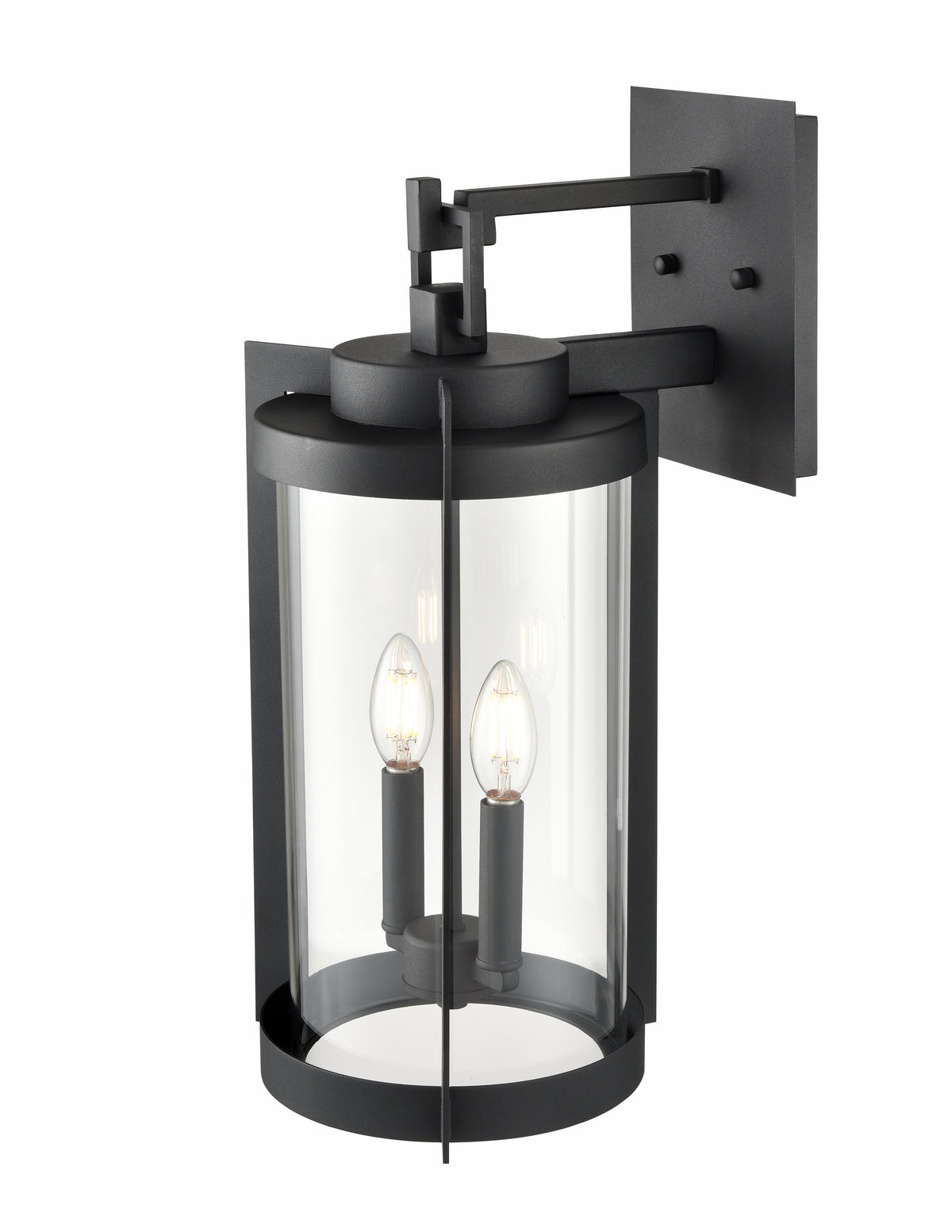 9.75'' Ellway Textured Black 2 Light Wall Sconce