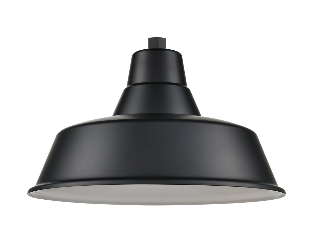 17'' Satin Black Aluminum R Series Classic Warehouse Shade