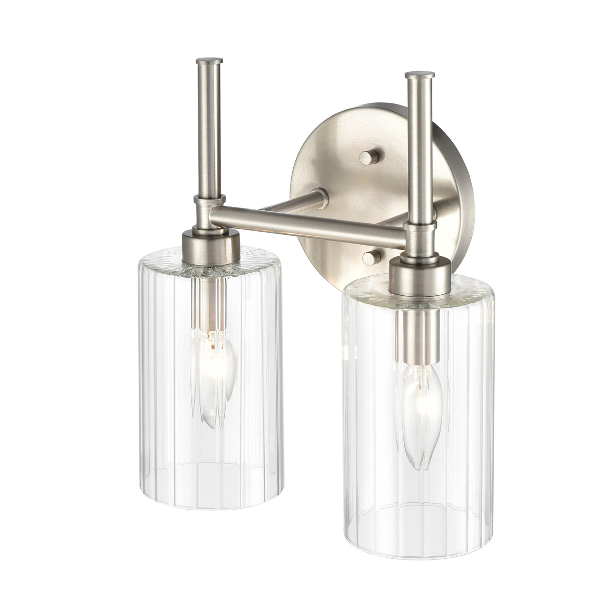 10.5'' Chastine Brushed Nickel 2 Light Bath Vanity