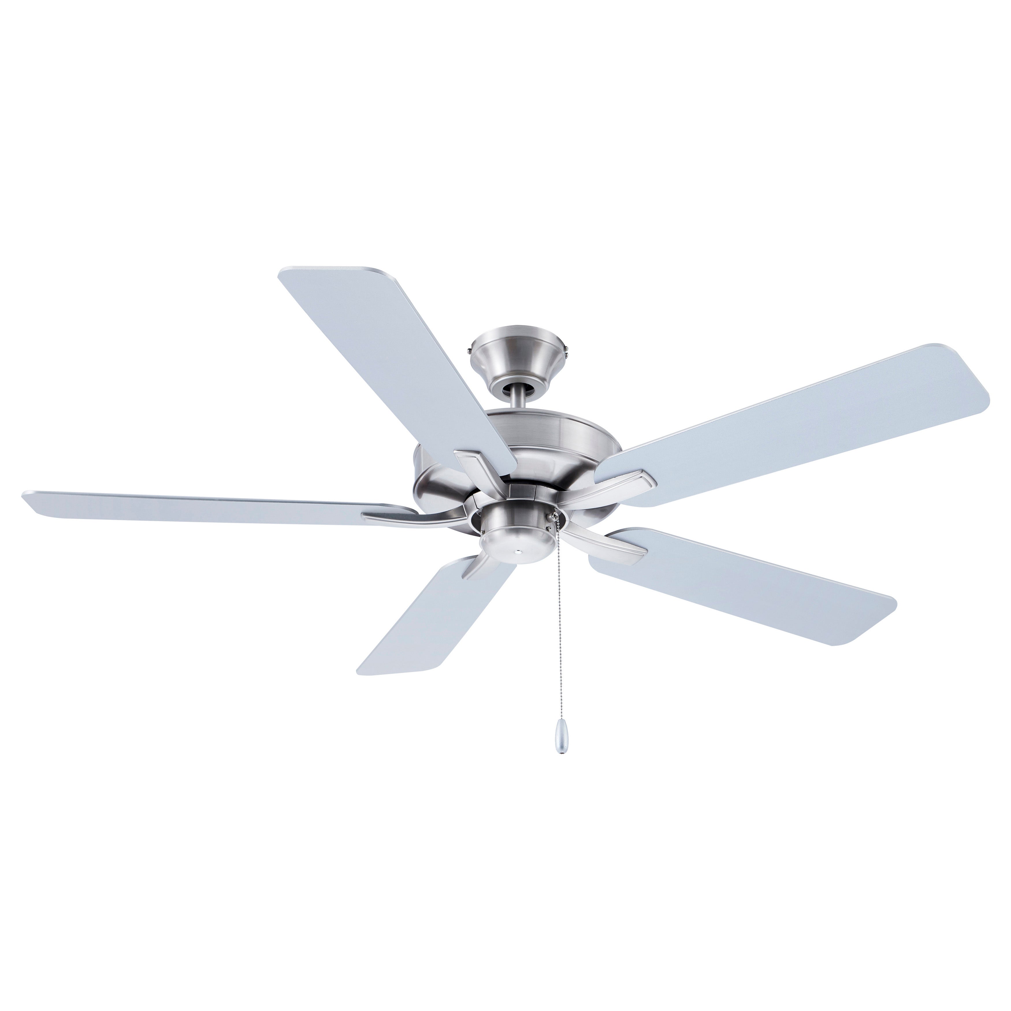 52 Inch Coltstaff AC Brushed Nickel Indoor Ceiling Fan 5-Blade Reversible