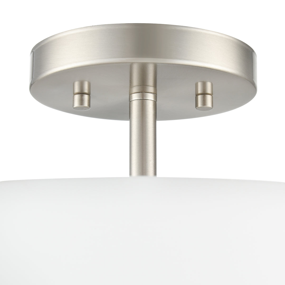11.25'' Laphia Brushed NickelEtched Opal 3 Light Semi-Flush Mount