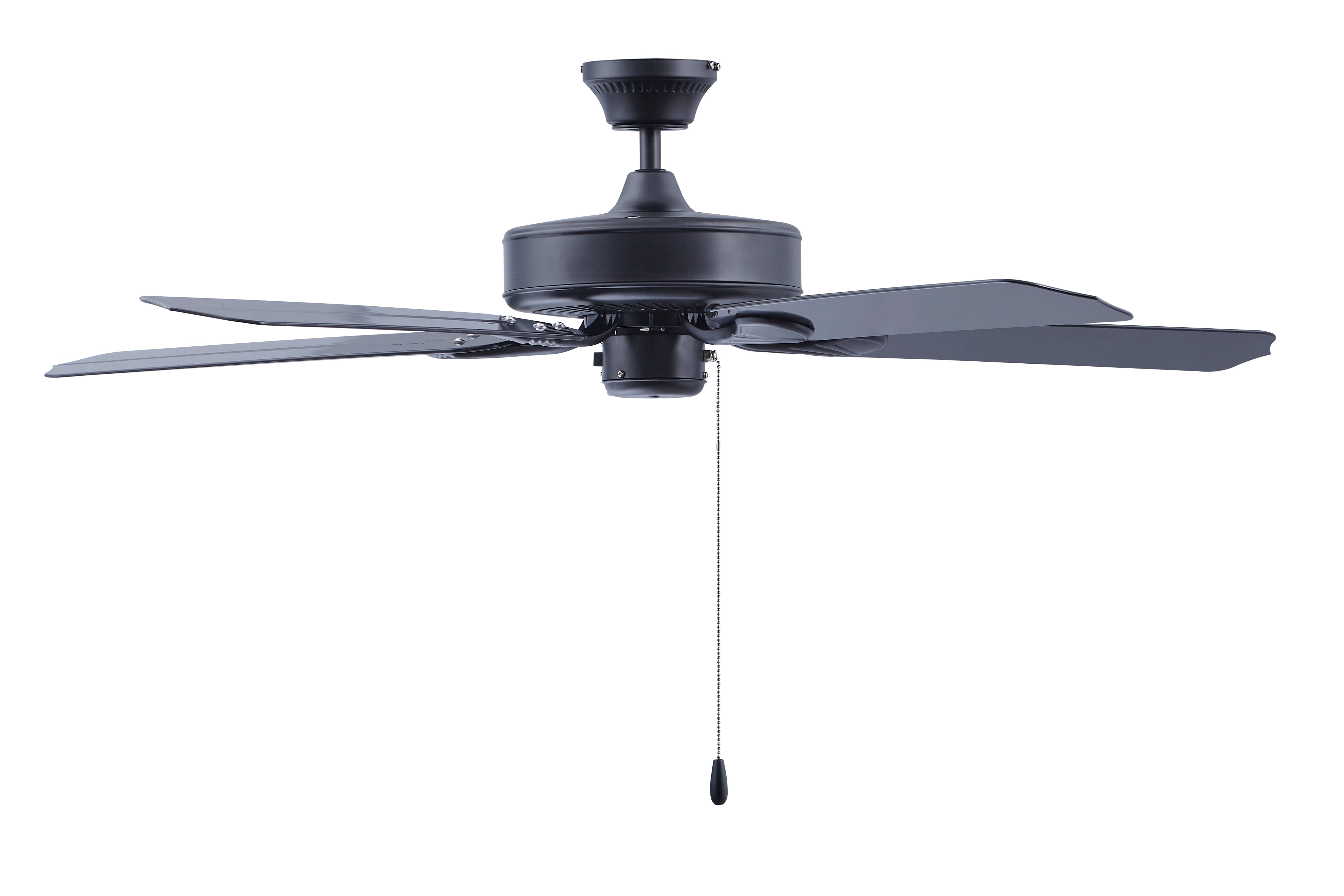 52 Inch Sunset AC Matte Black Outdoor Ceiling Fan 5-Blade Reversible