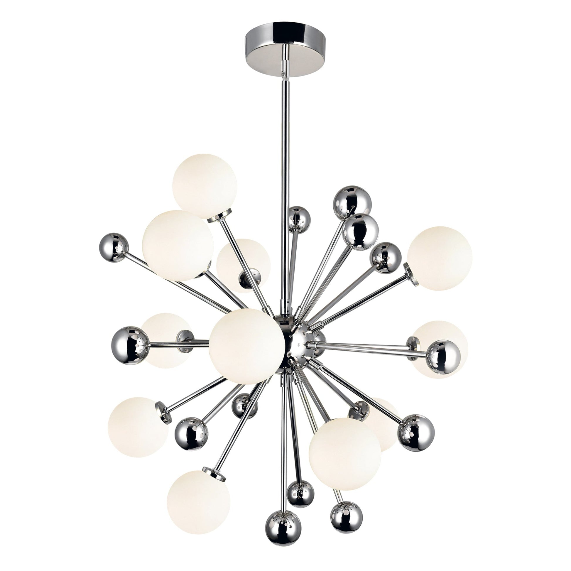 Element 11 Light Nickel Chandelier with Polished Nickel Finish