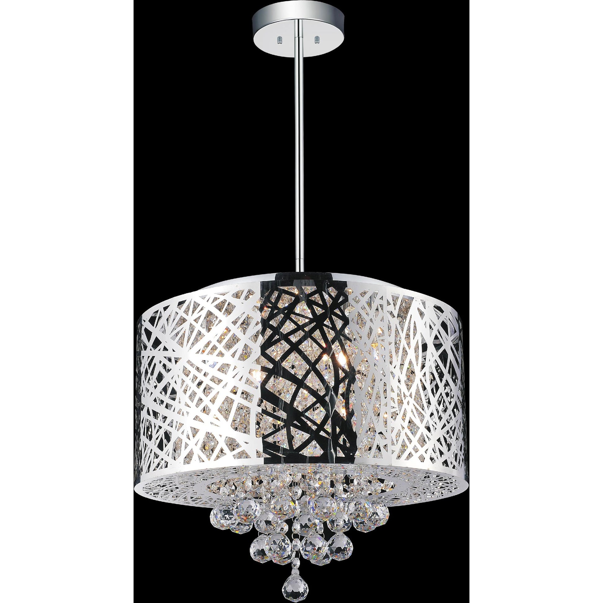 Eternity 6 Light 16in Chrome Chandelier