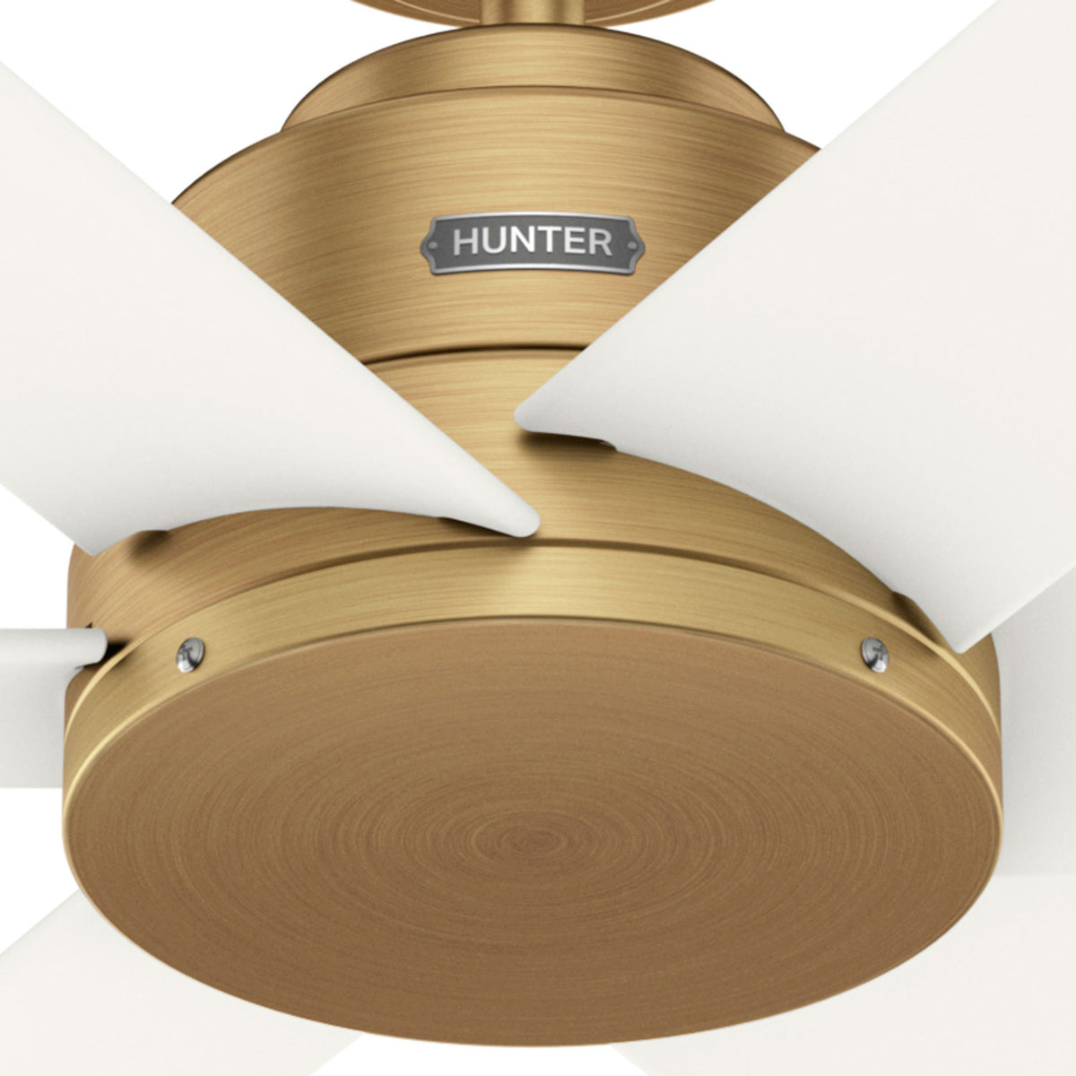 52 inch Kennicott Luxe Gold Damp Rated Ceiling Fan and Wall Control