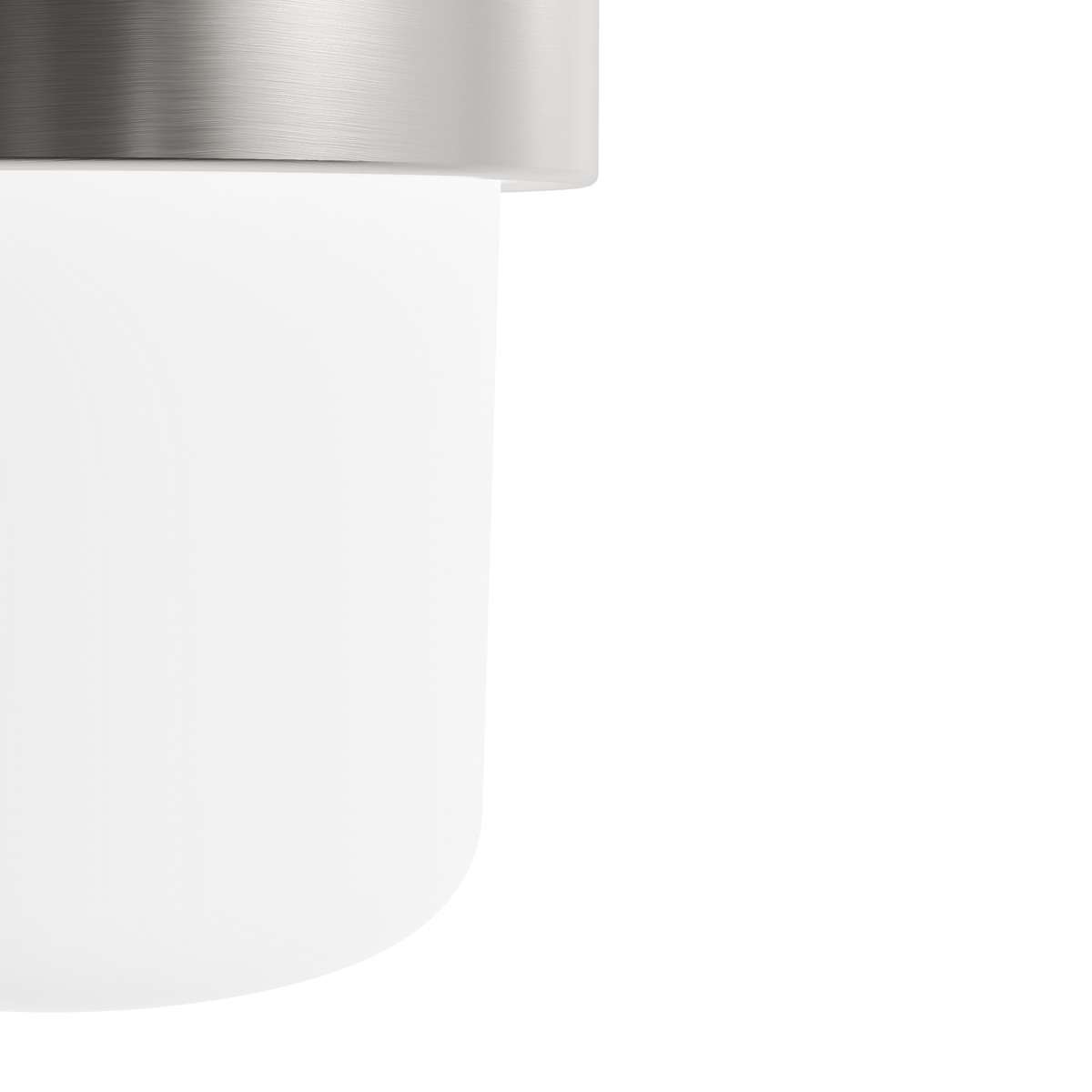 Station 5-inch 1-light Brushed Nickel Pendant with Frosted Cased White Glass