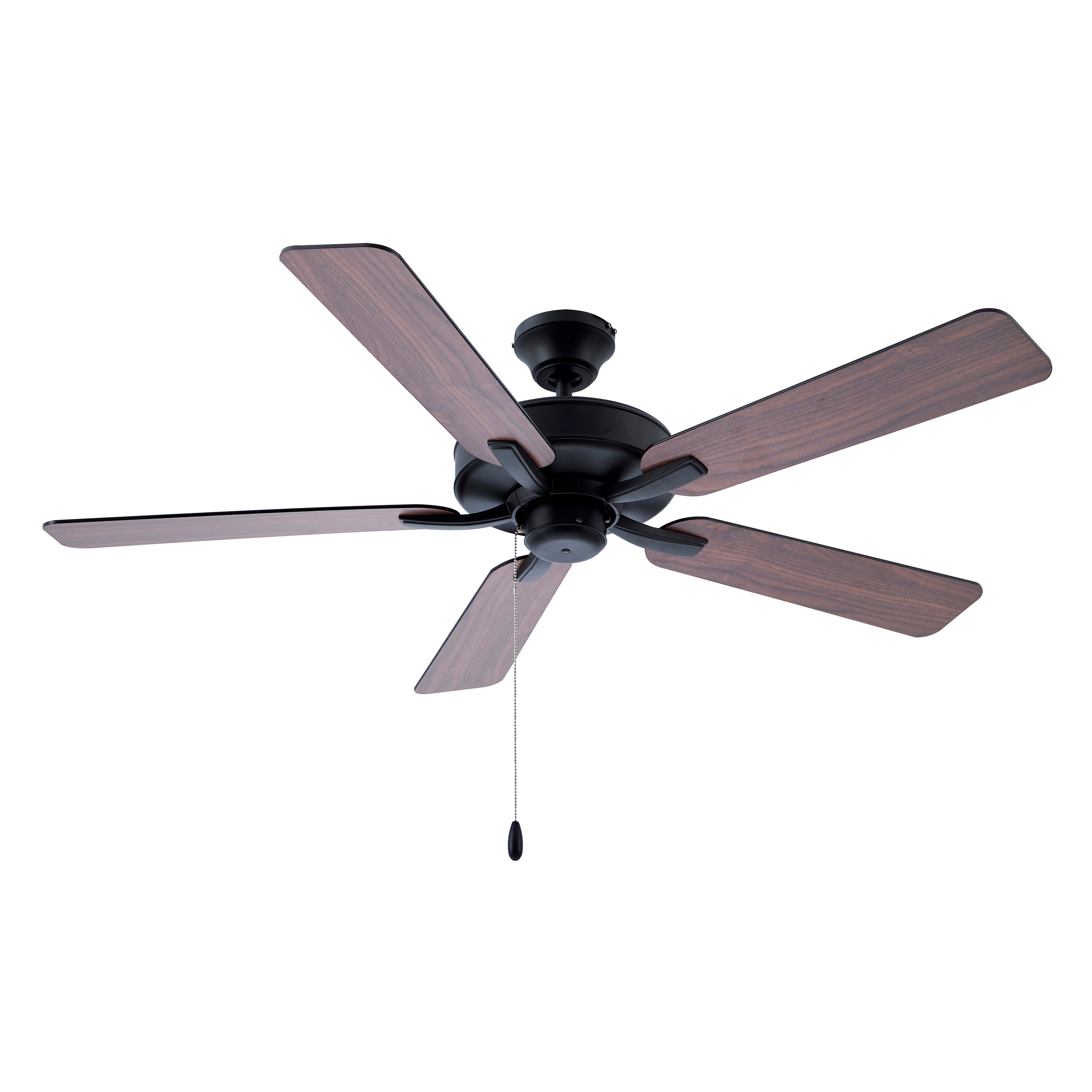 52 Inch Coltstaff AC Matte Black Indoor Ceiling Fan 5-Blade Reversible
