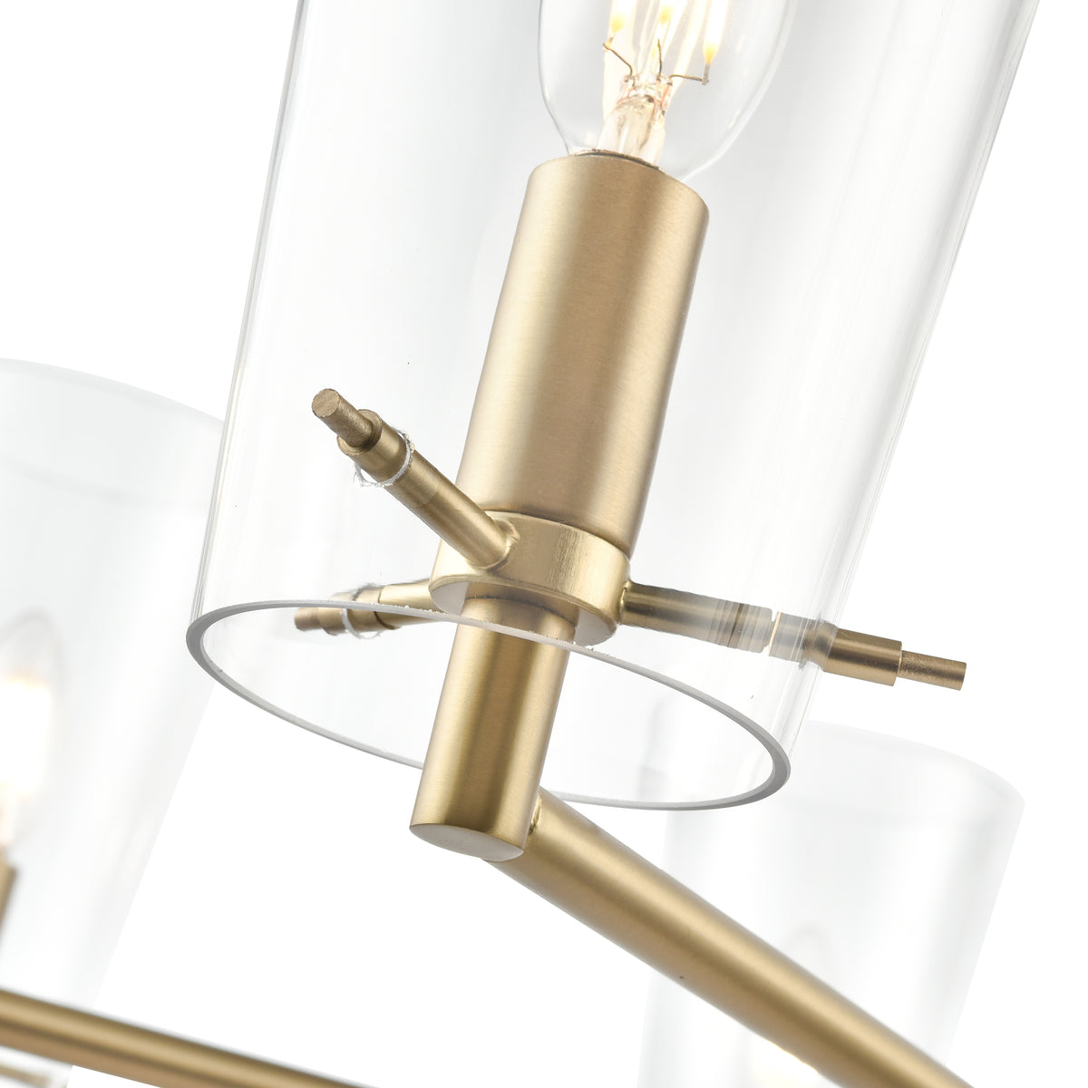 10.25'' Maccan Vintage Brass 8 Light Chandelier