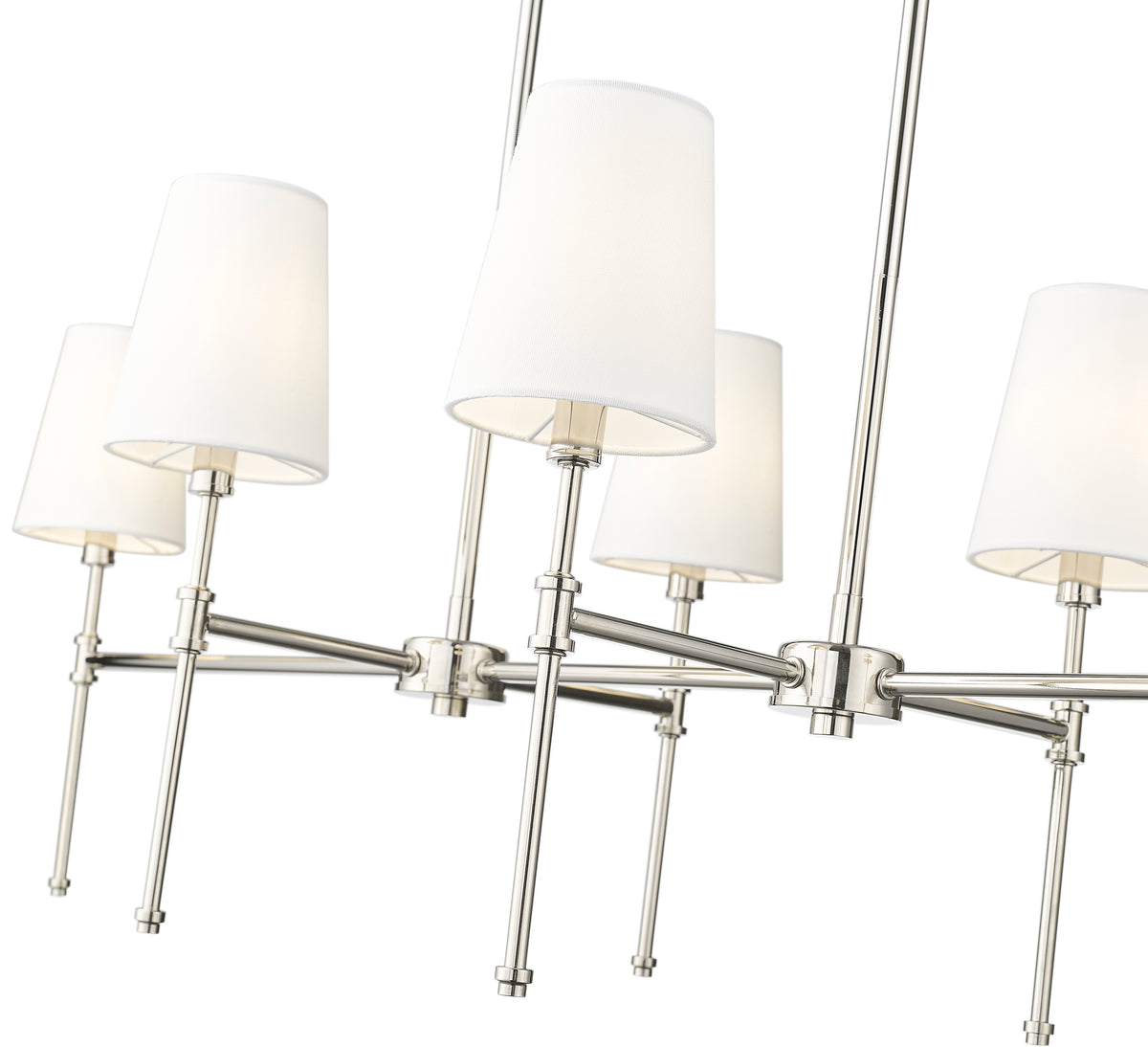 18'' Adorra Polished Nickel 6 Light Linear Chandelier