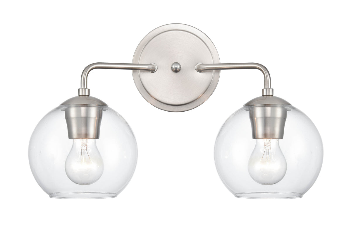 16'' Solmer Brushed Nickel 2 Light Bath Vanity