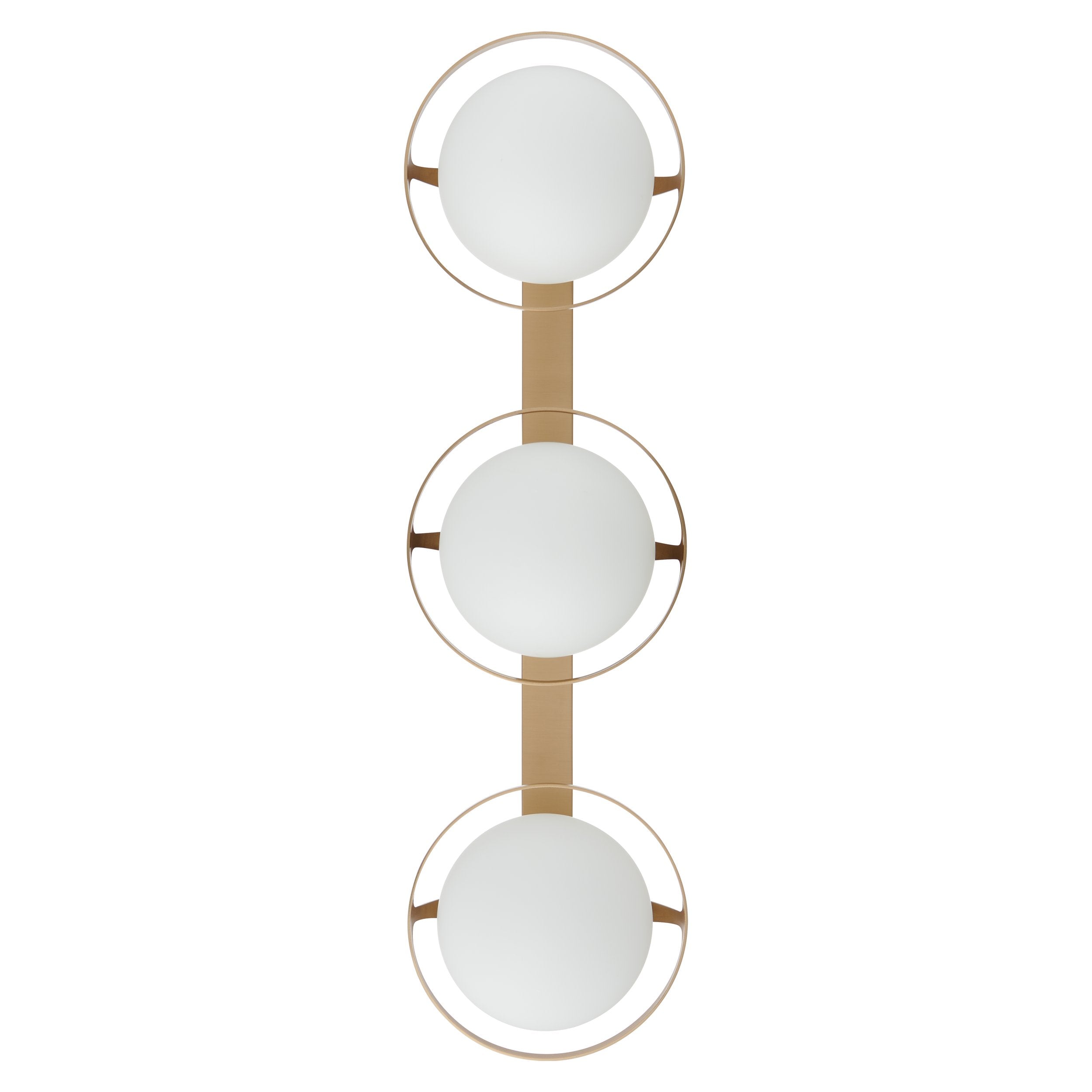Parker 24-inch 3-light Champagne Gold Vanity Light with Etched Opal Glass Shades