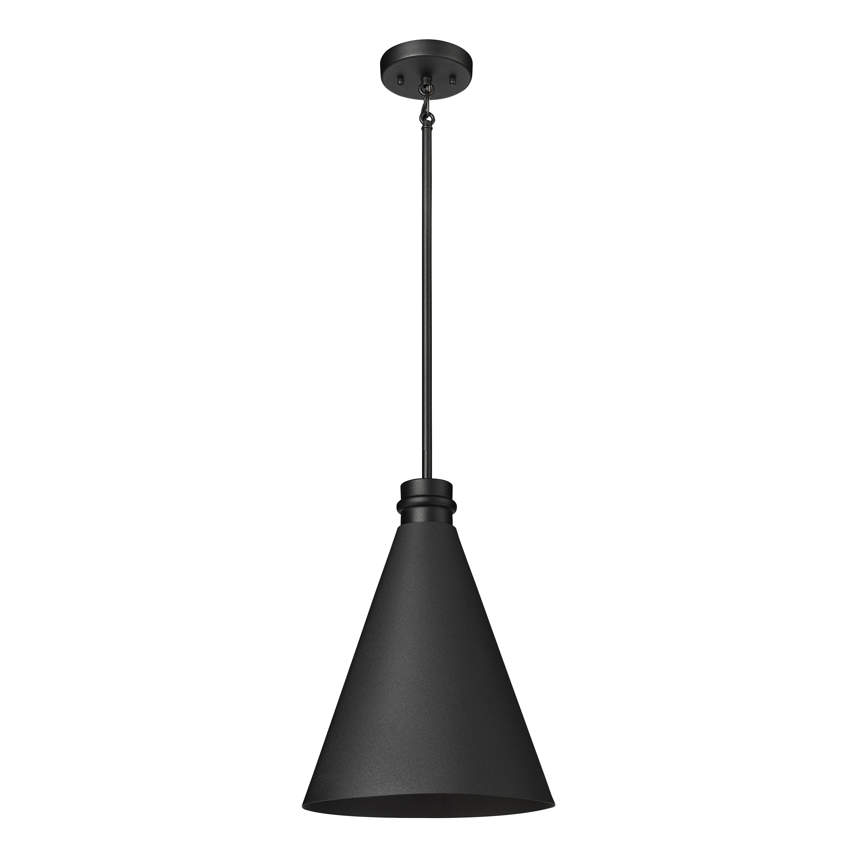 17.5'' Axston Textured Black 1 Light Hanging Lantern