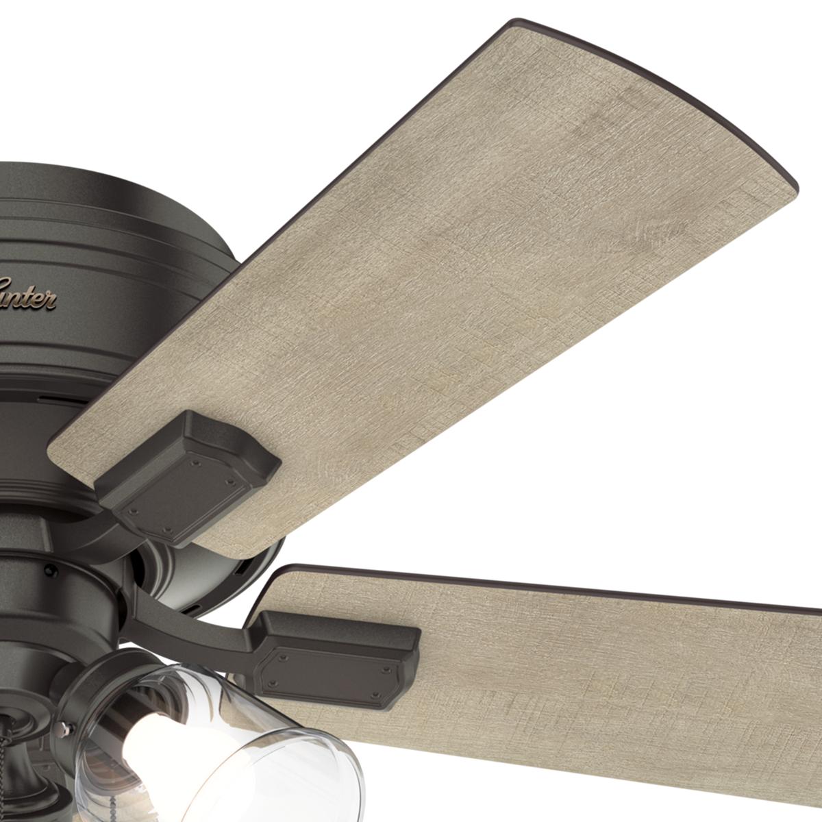 42 inch Crestfield Noble Bronze Low Profile Ceiling Fan with LED Light Kit and Pull Chain