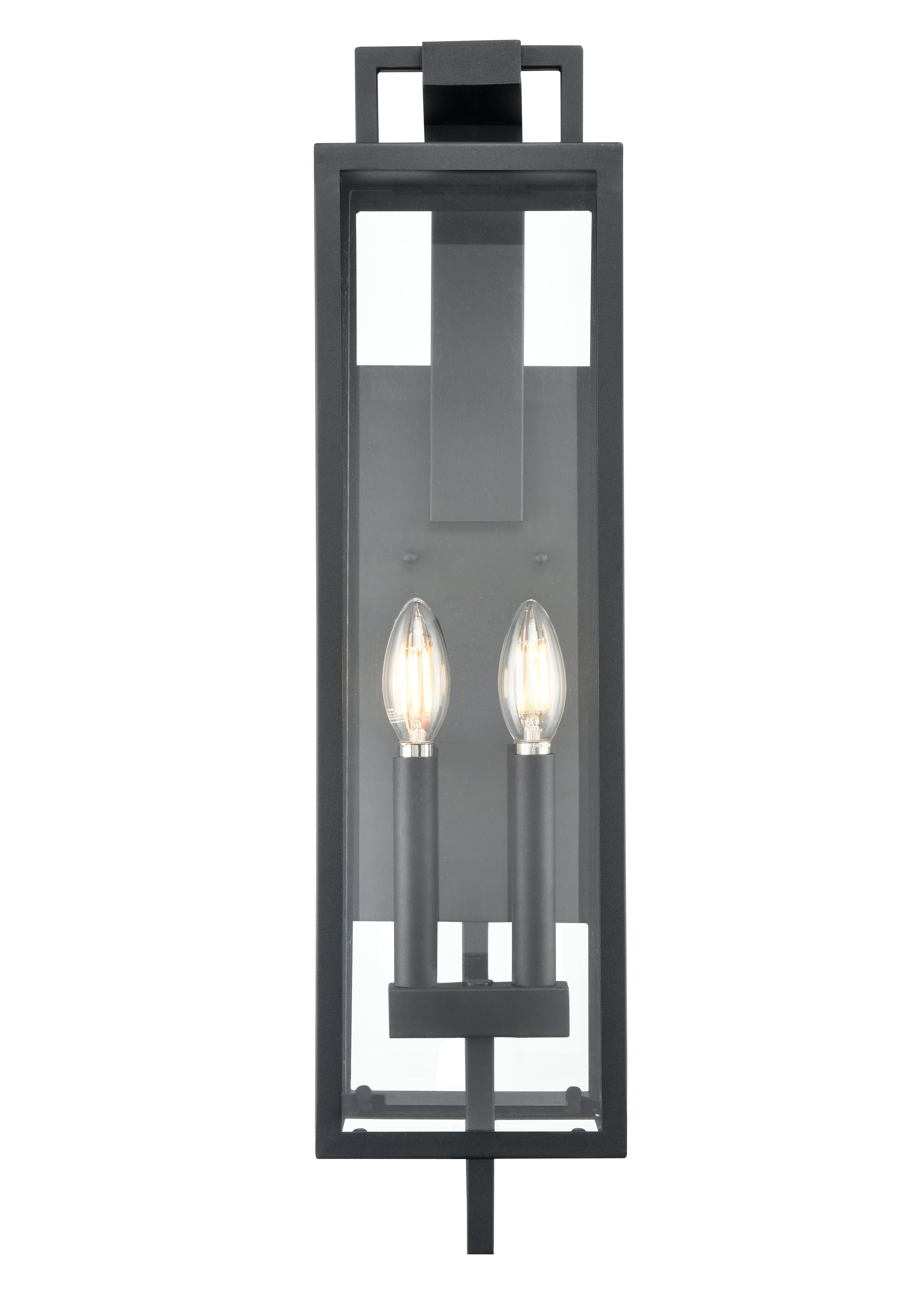 6'' Lamont Textured Black 2 Light Wall Sconce