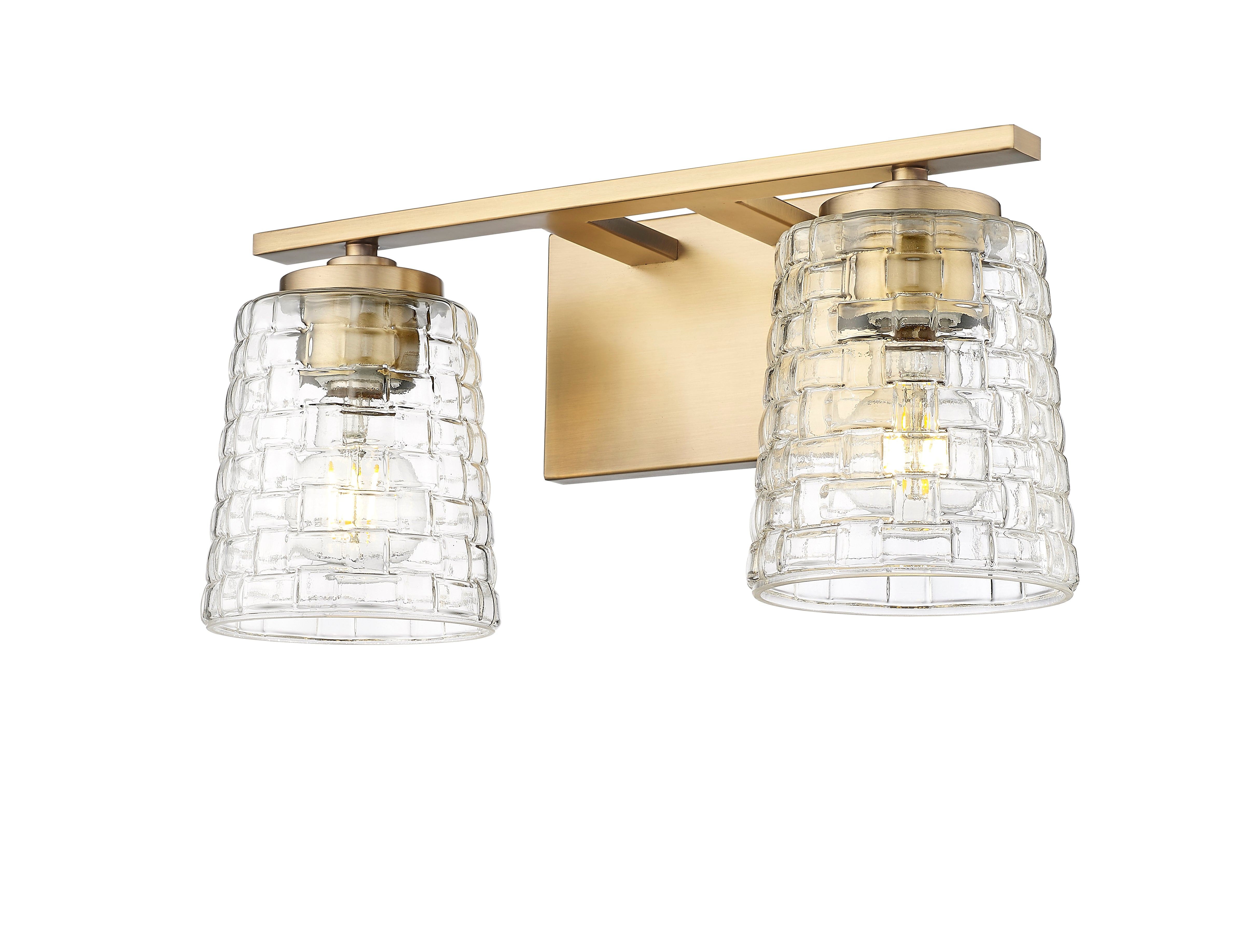 15'' Saben Vintage Brass 2 Light Bath Vanity