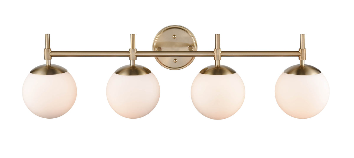33'' Modern Gold 4 Light Bath Vanity
