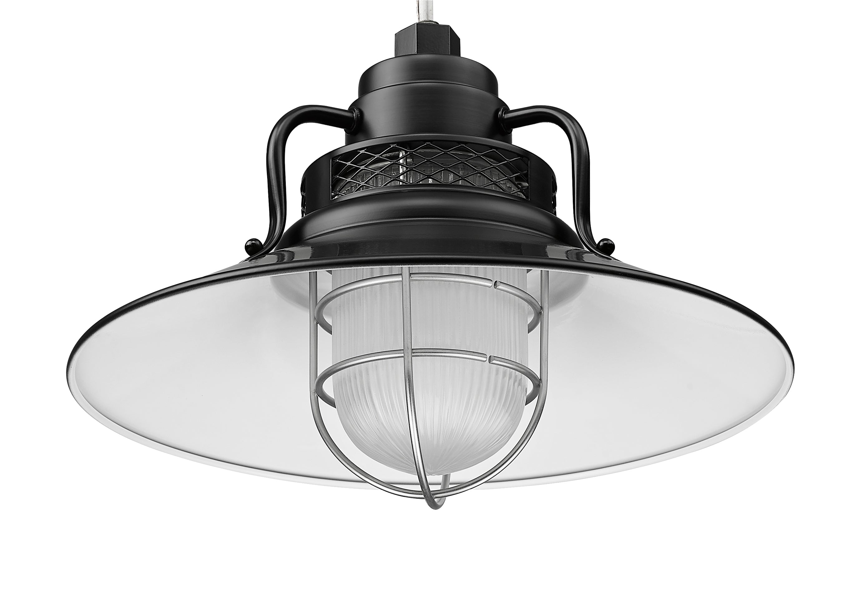 14'' Satin Black Metal R Series Railroad Shade