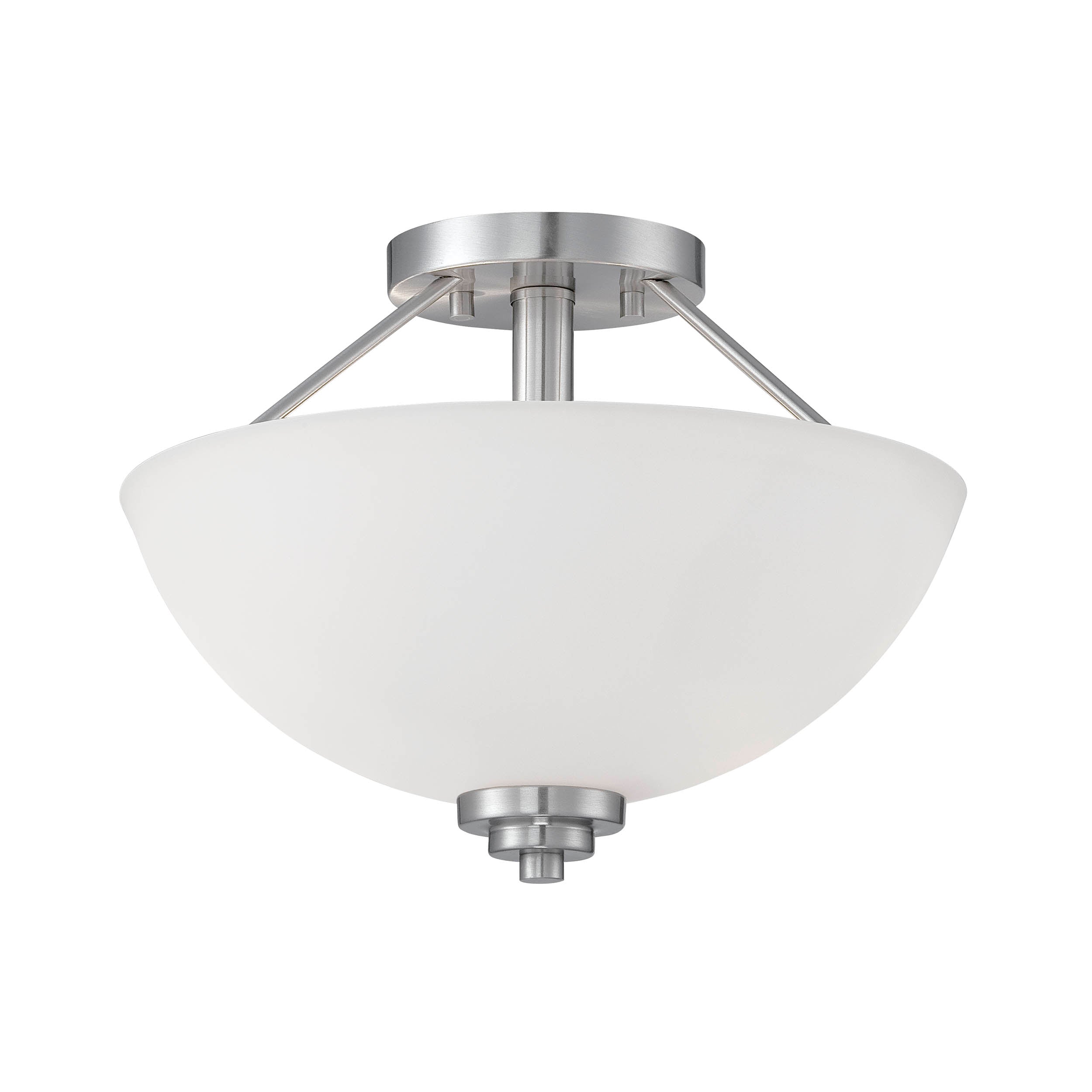 10.5'' Durham Satin Nickel 2 Light Semi-Flush Mount