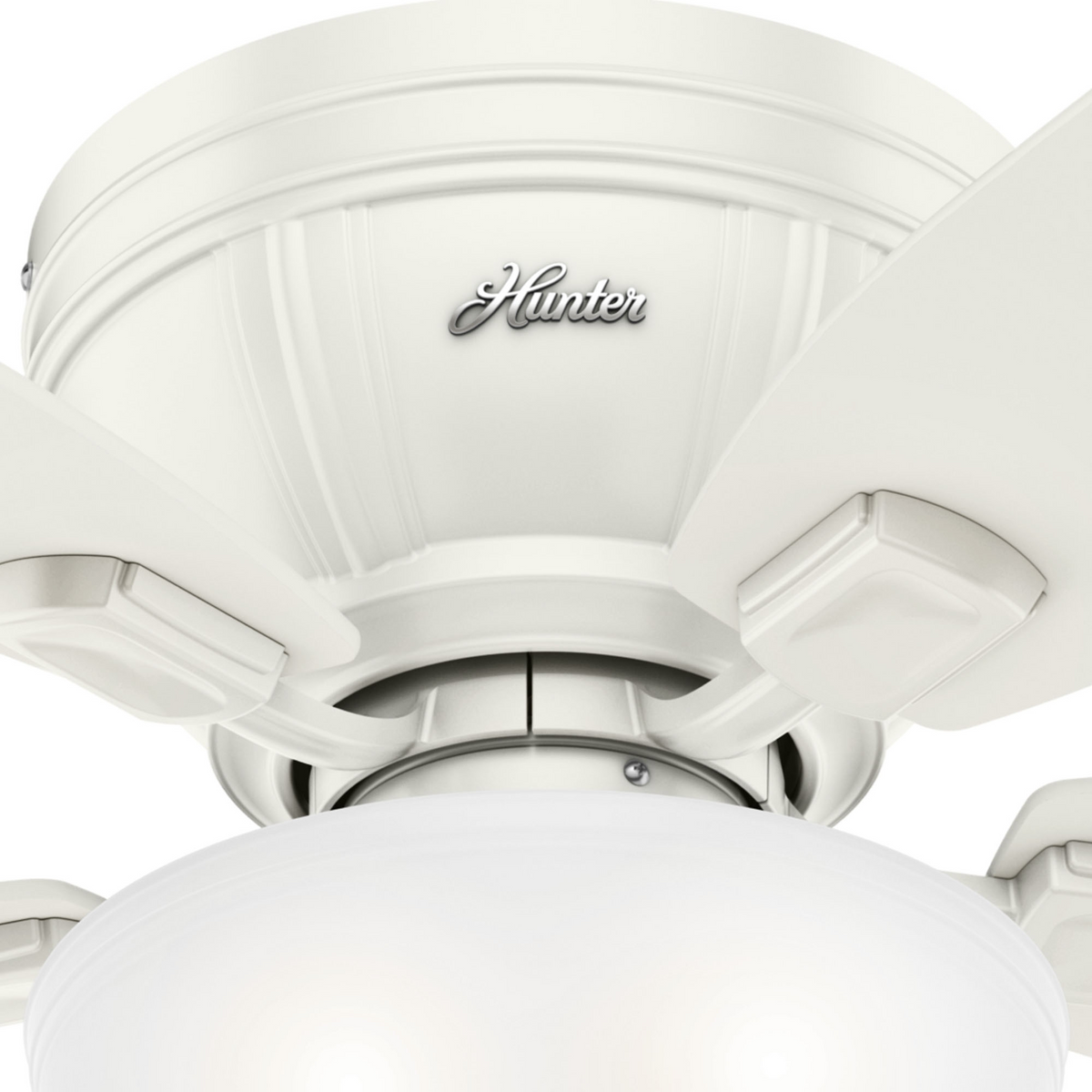 52 inch Kenbridge Fresh White Low Profile Ceiling Fan with LED Light Kit and Pull Chain