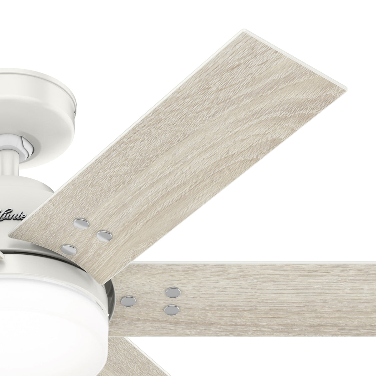 44 inch Pacer Fresh White Ceiling Fan with LED Light Kit and Handheld Remote