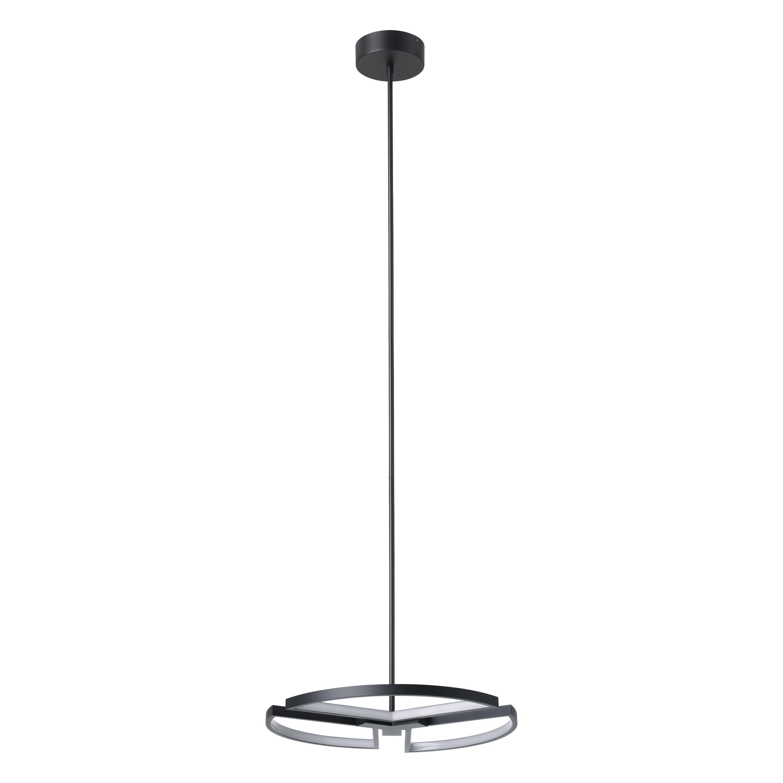 Alfie 20-inch 3-light Textured Black 3CCT LED Chandelier