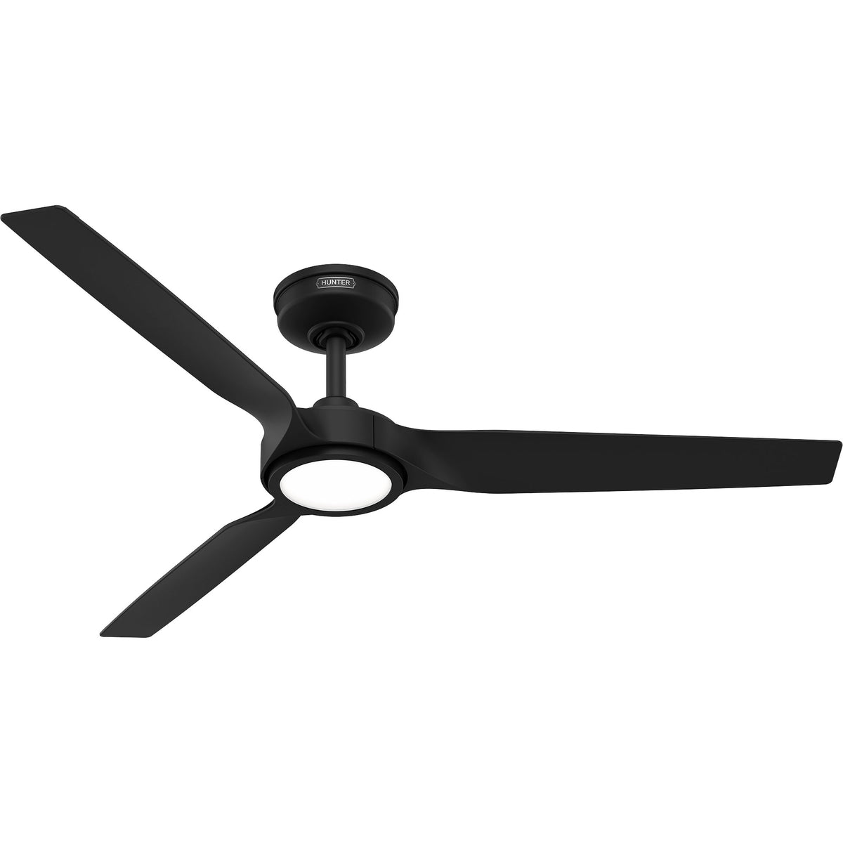 52 inch Zentech Wi-Fi ENERGY STAR® Matte Black Damp Rated Ceiling Fan with LED Light Kit and Remote