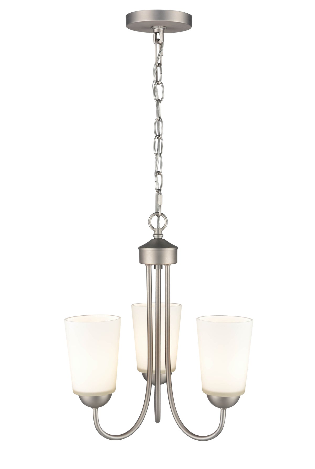 15.5'' Ivey Lake Satin Nickel 3 Light Chandelier