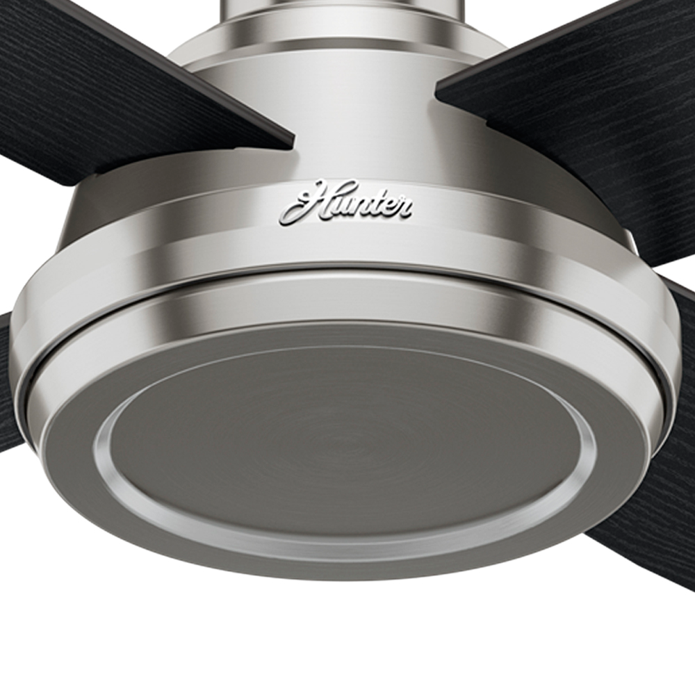 52 inch Dempsey Brushed Nickel Low Profile Ceiling Fan and Handheld Remote