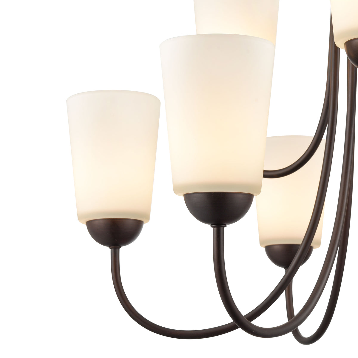 23.25'' Ivey Lake Rubbed Bronze 9 Light Chandelier