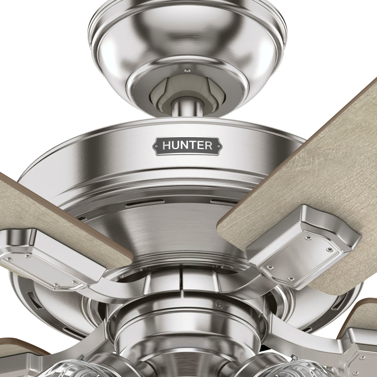 52 inch Crestfield Brushed Nickel Ceiling Fan with LED Light Kit and Handheld Remote
