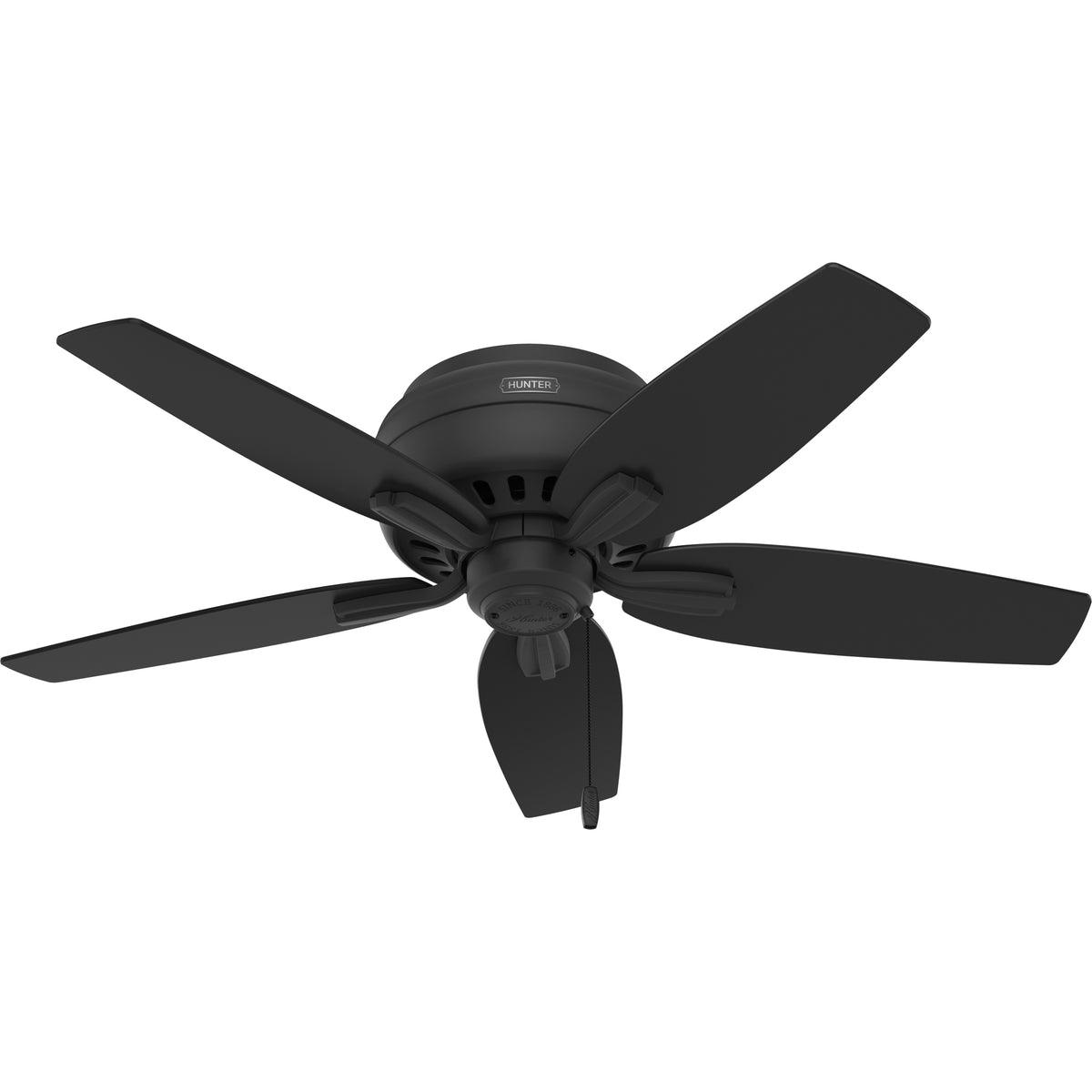 42 inch Newsome Matte Black Low Profile Ceiling Fan with LED Light Kit and Pull Chain