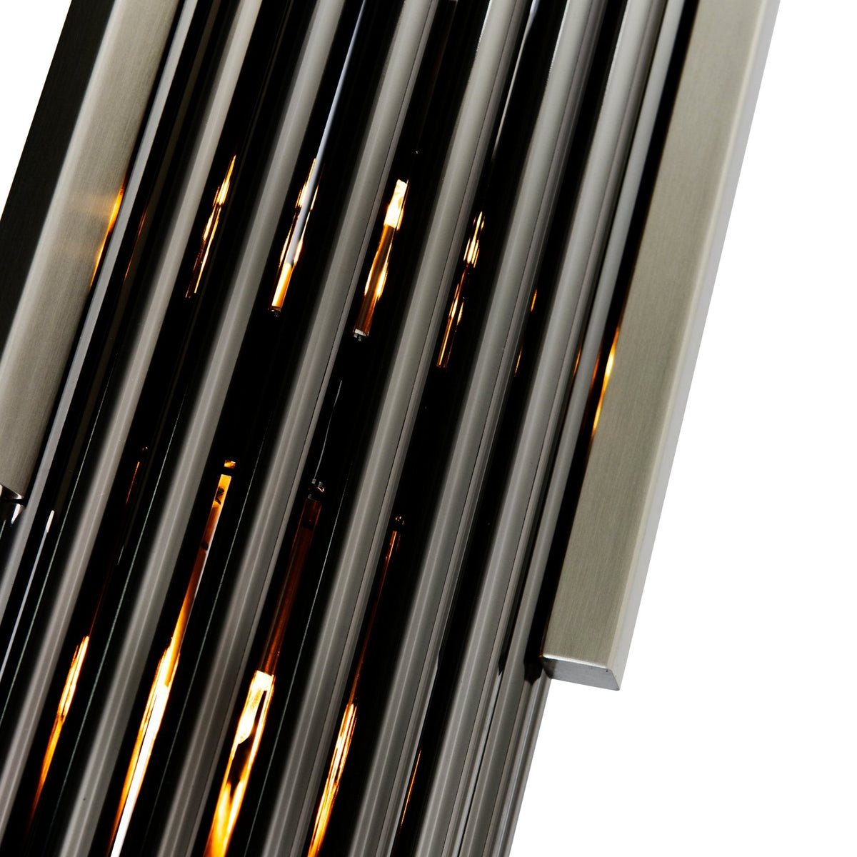 Fermont 6 Light Black Mini Pendant Satin Nickel and Pearl Black