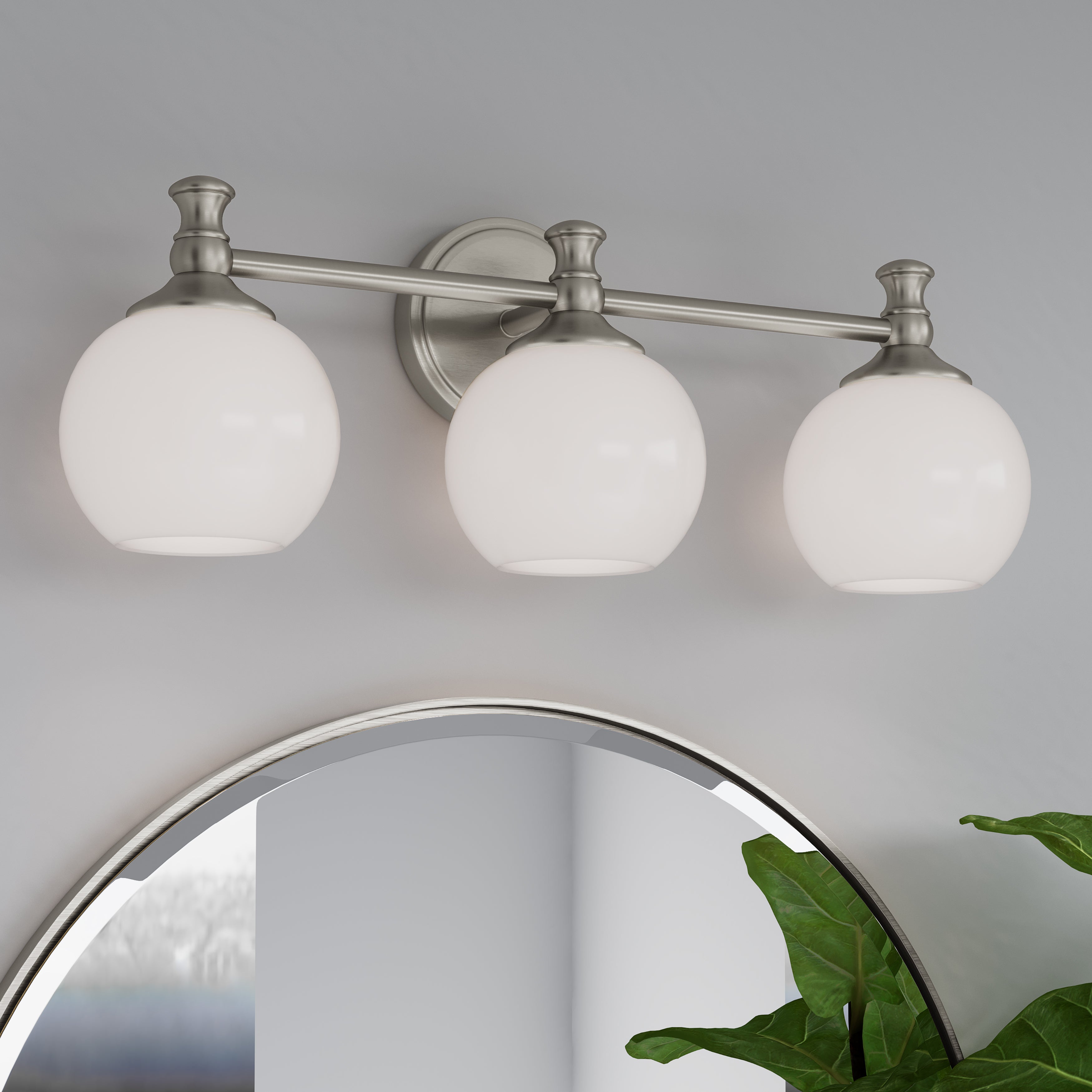 23.5'' Orlisse Brushed Nickel 3 Light Bath Vanity