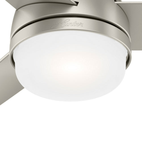 48 inch Midtown Matte Nickel Ceiling Fan with LED Light Kit and Handheld Remote