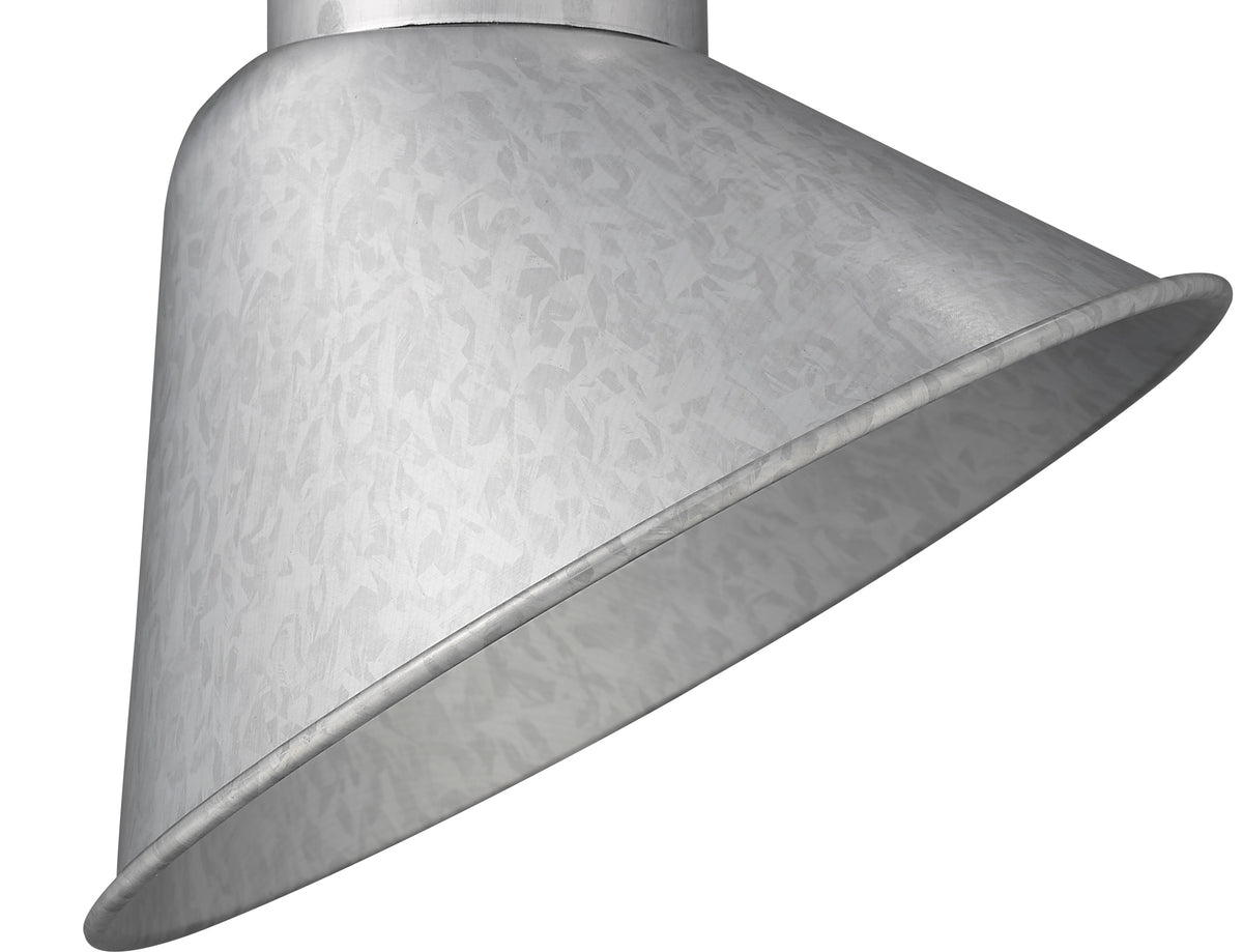 10 x 11-inch R Series Galvanized Angle Shade