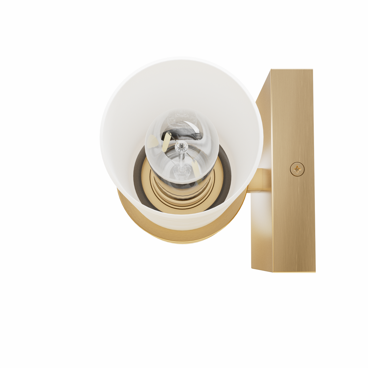 Lenlock 16-inch 2-light Alturas Gold Vanity Light with Cased White Glass